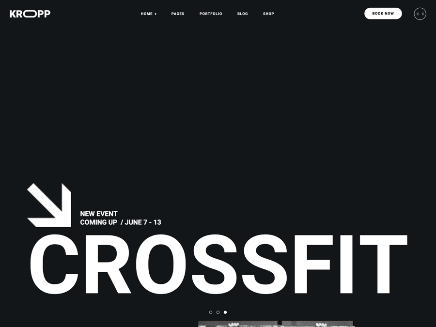 Kropp Fitness - fitness landing page